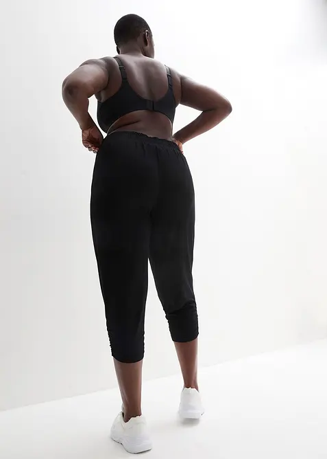 Pantalon sarouel décontracté avec ourlet resserré, bonprix