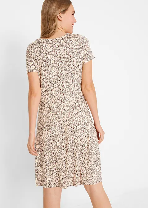 Robe en jersey longueur genou en viscose mélangée, bonprix