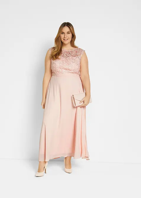 Robe longue avec dentelle, bonprix