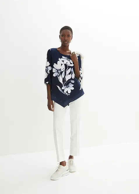 T-shirt tunique &agrave; motif floral, bonprix