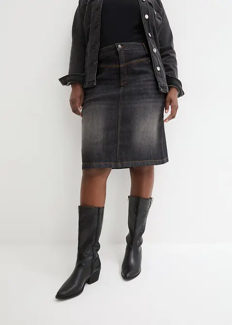 Jupe en jean extensible, bonprix