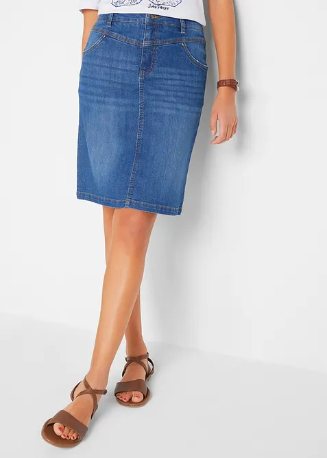 Jupe en jean extensible, bonprix