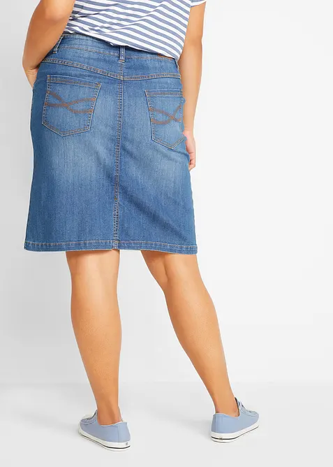 Jupe en jean extensible, bonprix