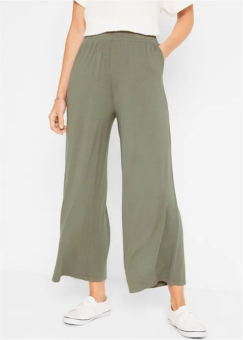 Pantalon 7/8 fluide en jersey viscose, bonprix