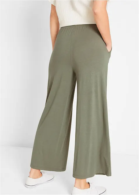 Pantalon 7/8 fluide en jersey viscose, bonprix