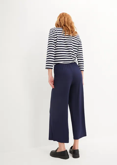 Pantalon 7/8 fluide en jersey viscose, bonprix