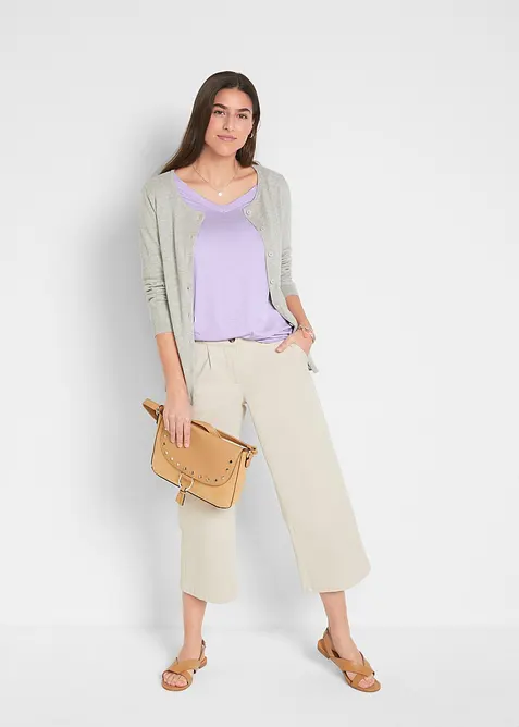 Lot de 2 T-shirts longs et doux en viscose, bonprix