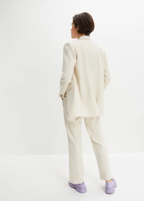 Blazer long en lin et viscose, bonprix