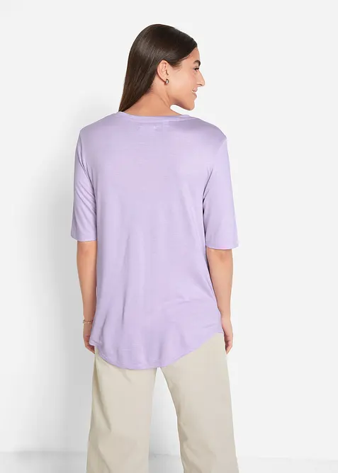 Lot de 2 T-shirts longs et doux en viscose, bonprix