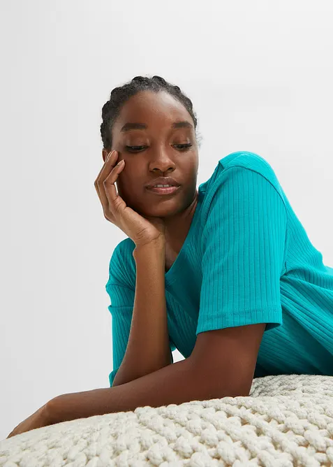 Pyjama c&ocirc;tel&eacute; avec pantalon large, bonprix