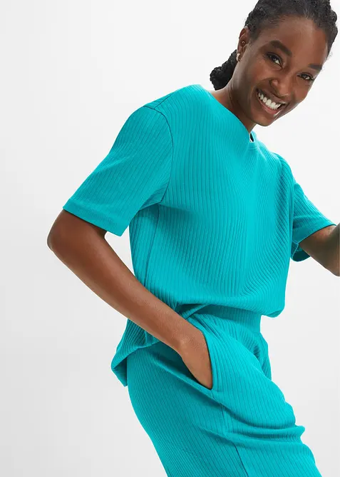 Pyjama c&ocirc;tel&eacute; avec pantalon large, bonprix