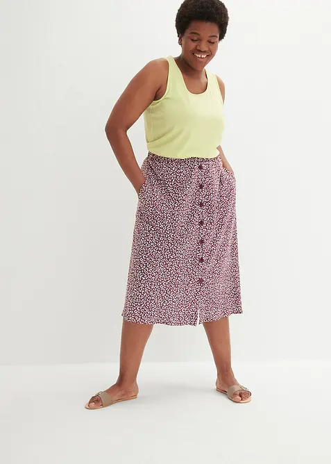 Jupe midi en viscose avec poches, bonprix