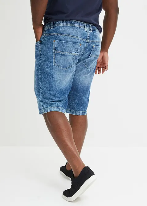 Bermuda taille élastiquée en léger denim, slim, bonprix