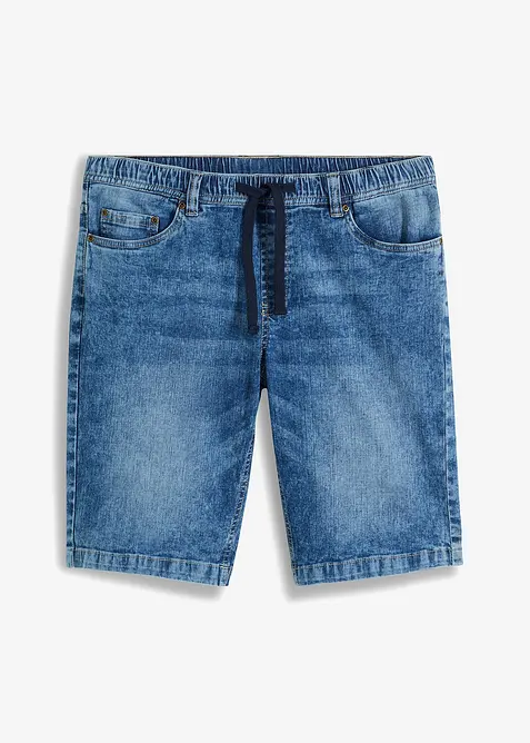 Bermuda taille élastiquée en léger denim, slim, bonprix