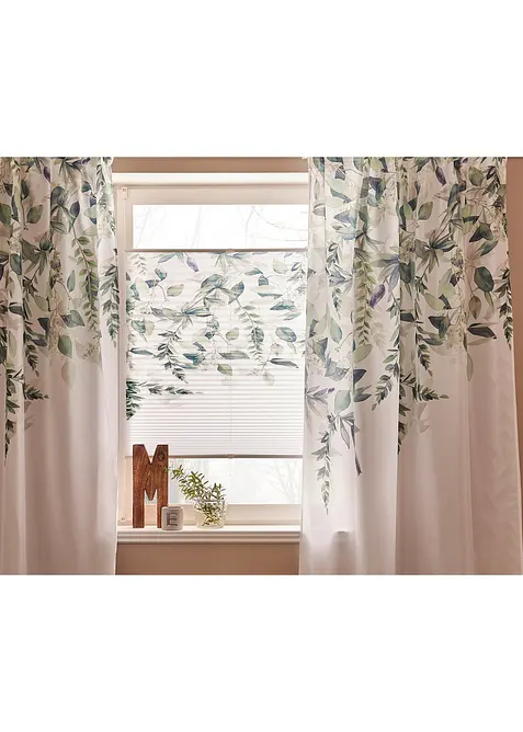 Rideau à imprimé végétal (1 pce.), bonprix