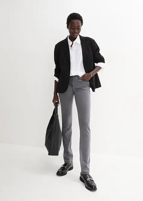 Jean slim taille mi-haute, très extensible, bonprix