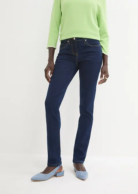 Jean slim taille mi-haute, tr&egrave;s extensible, bonprix