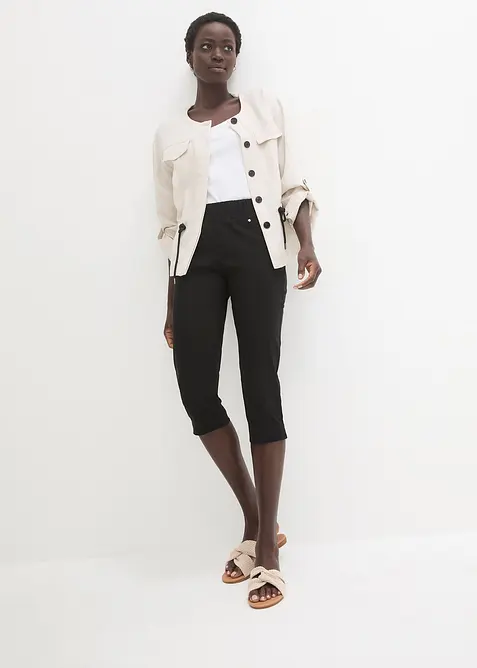 Corsaire extensible &agrave; taille &eacute;lastiqu&eacute;e, bonprix