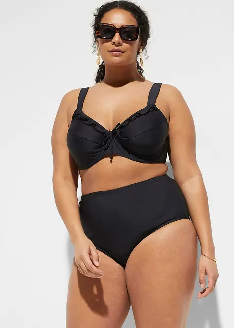 Bas de bikini sculptant taille haute, maintien léger, bonprix