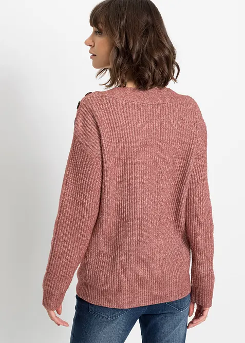 Pull oversize &agrave; boutons, bonprix