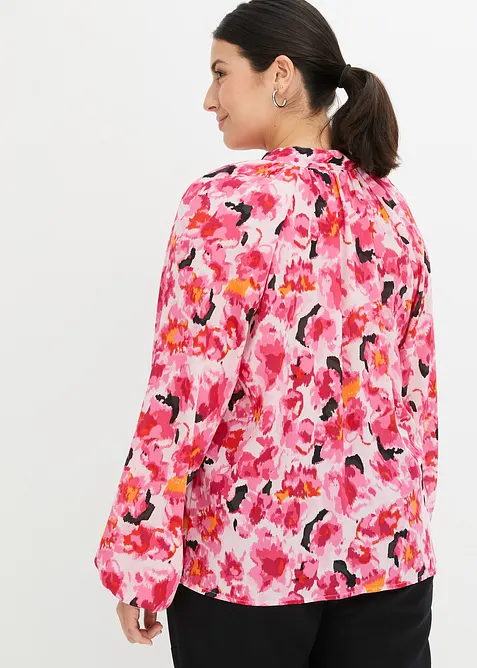 Blouse en mousseline avec lavallière, bonprix