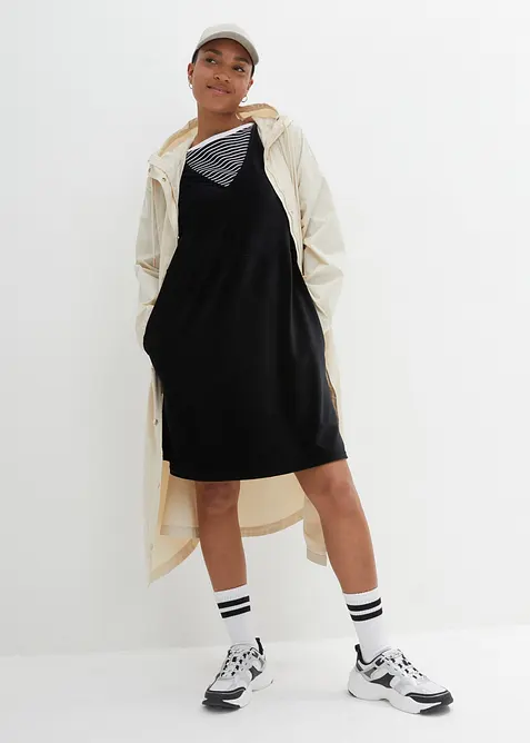 Robe chasuble en jersey velours côtelé, bonprix