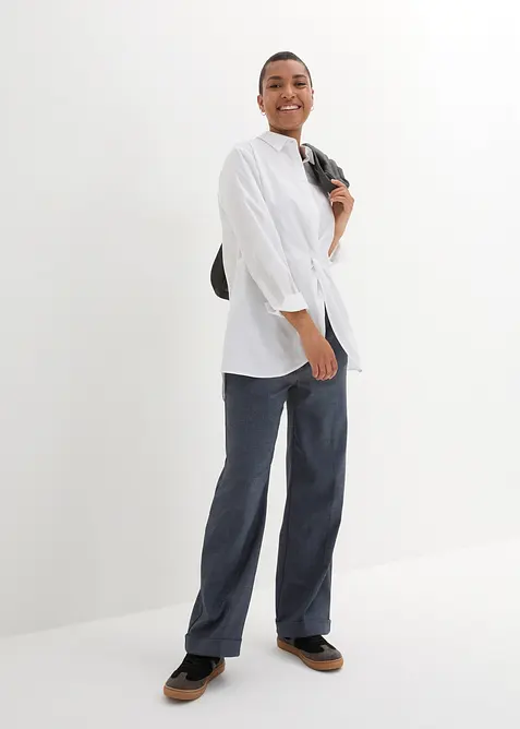 Chemisier long derrière 100% coton, bonprix