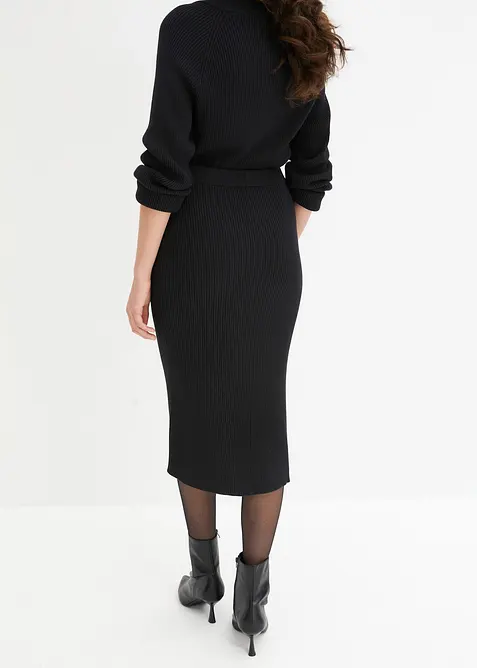 Jupe en maille côtelée, viscose majoritaire, bonprix