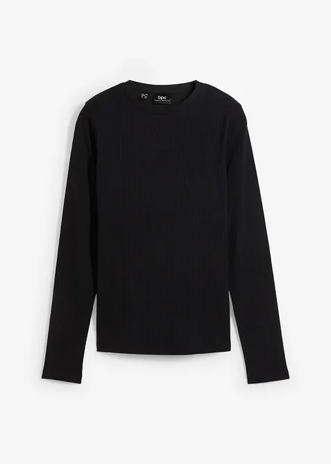 T-shirt c&ocirc;tel&eacute; manches longues 100&nbsp;% coton, bonprix