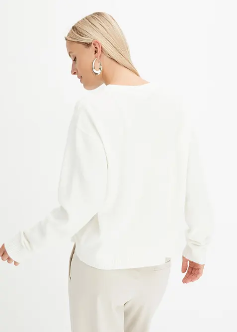 Pull col rond à épaules descendues, bonprix