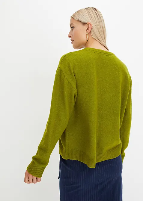 Pull col rond &agrave; &eacute;paules descendues, bonprix