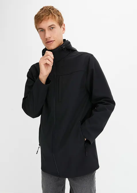 Parka softshell à capuche amovible, bonprix