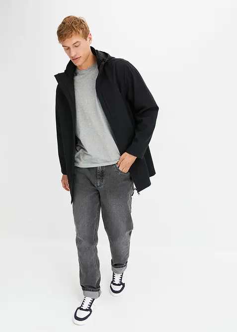 Parka softshell à capuche amovible, bonprix