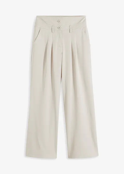 Pantalon évasé taille haute, bonprix