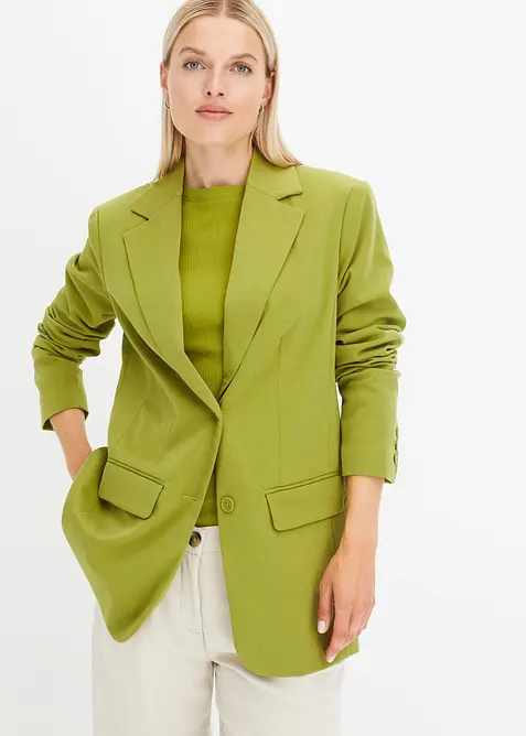 Blazer long en viscose mélangée, bonprix