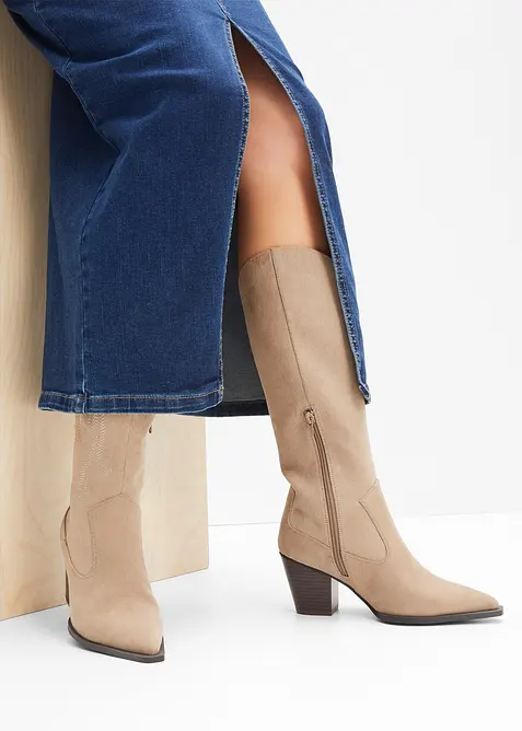 Bottes western à broderies, bonprix