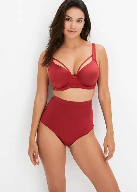 Lot de 2 strings sculptants en mati&egrave;re brillante, maintien l&eacute;ger, bonprix