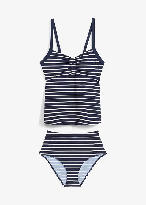 Tankini (ens. 2 pces) avec décolleté froncé, bonprix