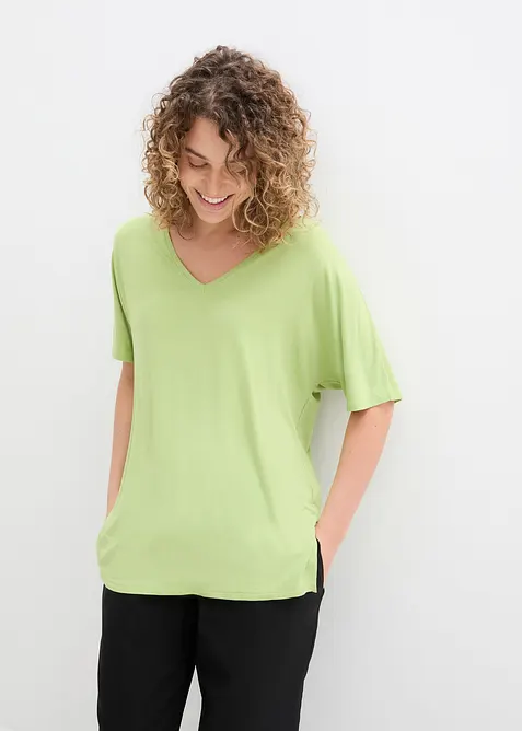 T-shirt long en viscose extensible, bonprix