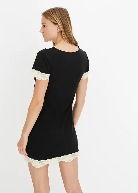 Chemise de nuit courte avec dentelle, bonprix