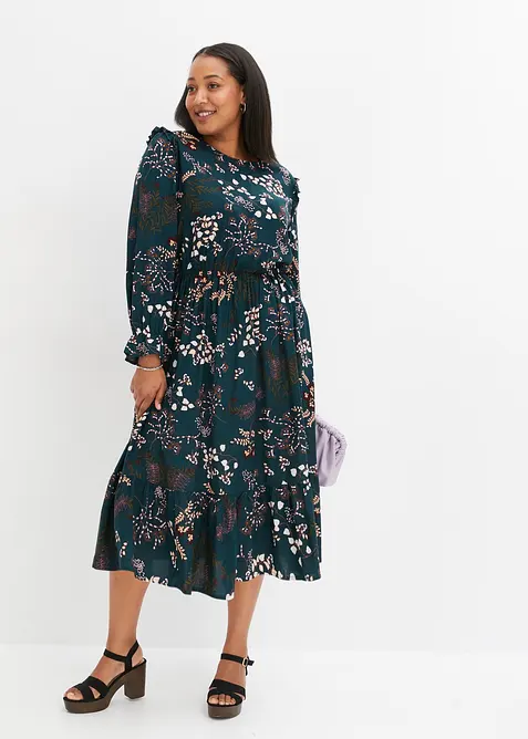 Robe midi 100% viscose, bonprix