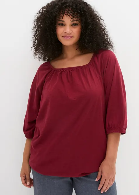 Blouse en jersey 100% coton, bonprix
