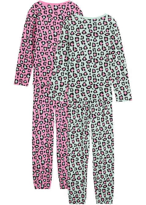 Lot de 2 pyjamas en coton, bonprix