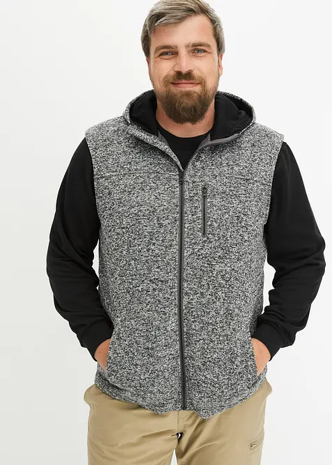 Gilet sans manches polaire à capuche, bonprix