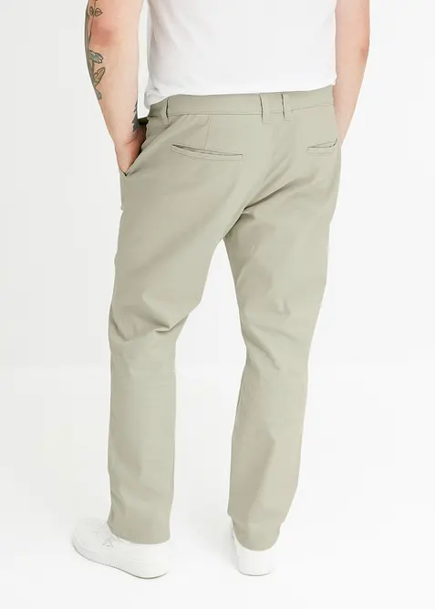 Pantalon chino en coton extensible, ample et droit, bonprix