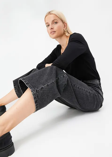 Jean Wide Leg taille mi-haute, bonprix