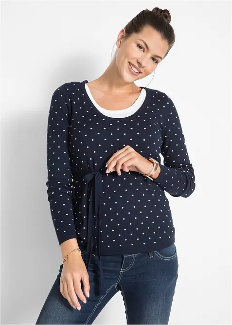 Pull de grossesse et d’allaitement en fine maille, bonprix