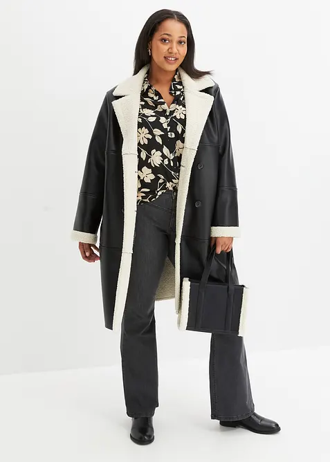 Manteau aspect peau de mouton, bonprix