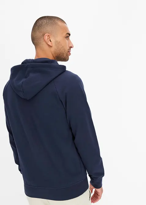 Sweat zipp&eacute; &agrave; capuche et d&eacute;tails contrast&eacute;s, bonprix