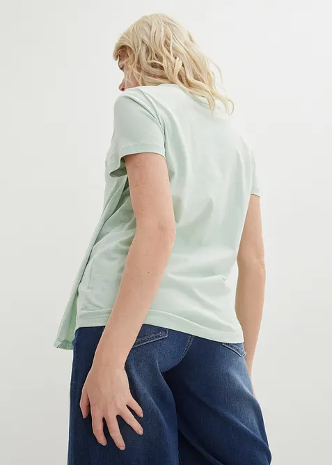 Lot de 2 T-shirts de grossesse et d&rsquo;allaitement en coton, bonprix